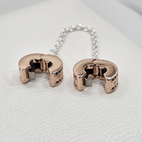 Authentic Pandora Two Safety Chain Clip - Picture 6 of 9